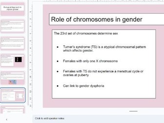 Biological Approach to explain gender