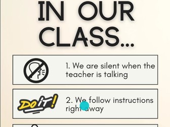 Simple Class Rules Poster