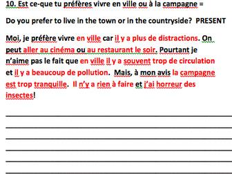 Edexcel GCSE French Speaking Questions and Model Answers
