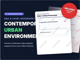 AQA A Level Geog CUE revision skills placemat