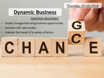 New GCSE Business Edexcel 1-9  (1.1 The dynamic nature of business)