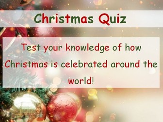 Geography Christmas Quiz