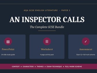 An Inspector Calls: Complete GCSE Bundle