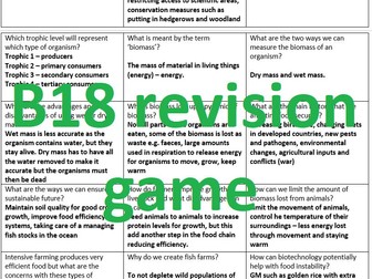 AQA GCSE Biology B18 revision game