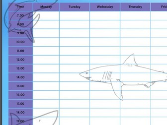 Shark Theme Timetable