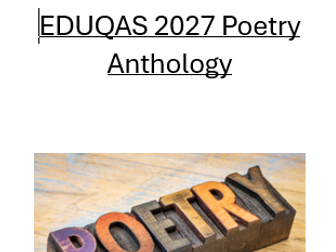 Eduqas 2027 NEW poetry anthology notes