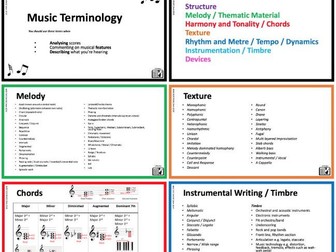 A Level Music Terminology