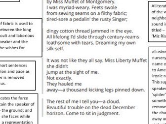 A century Later poem with notes