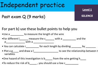 GCSE Physics Electricity - Resistance of a wire required practical double lesson