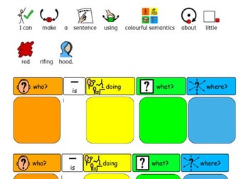 Little red riding hood colourful semantics
