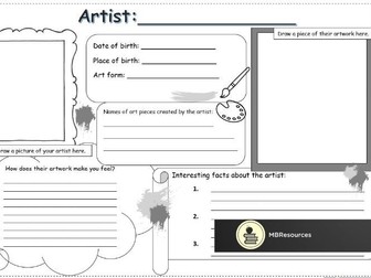Artist Research Sheet (Editable)