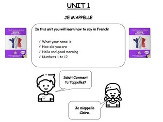 EPI - Primary Sentence Builders - Unit 1 (French)