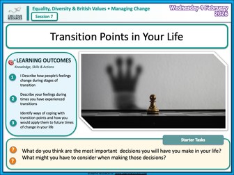 Transition Points in your Life