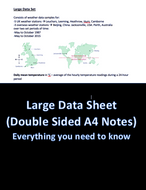 ALevel Edexcel Mathematics Large Data Set Notes (New Spec) | Teaching ...