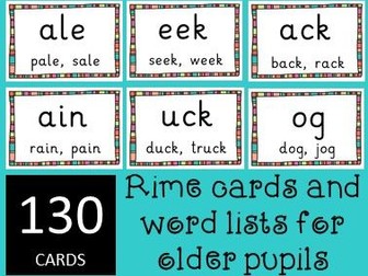 Onset and Rime Cards