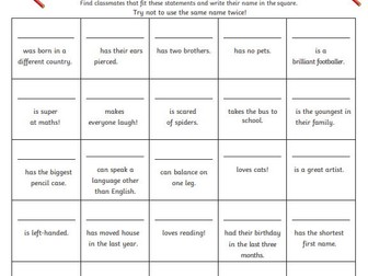 get to know your classmates