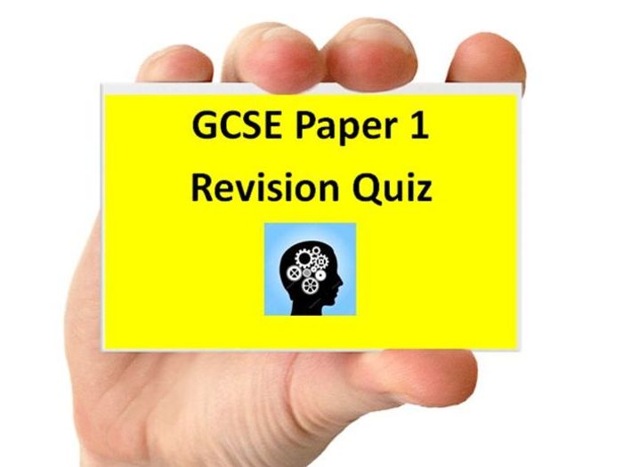 AQA GCSE Business Paper 1 Revision Quiz | Teaching Resources