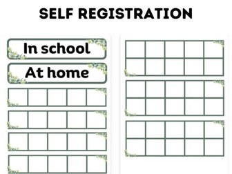 Self registration with 5/10 frame - Botanical theme