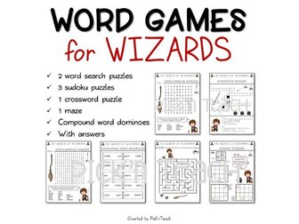 WORD GAMES with Harry Potter - 8 activities