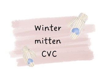 Winter mitten CVC cut and stick