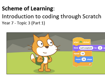 KS3 - Year 7 - Programming Essentials in Scratch - Complete SOL + Resources