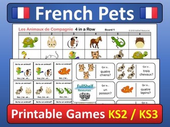 Pets in French Games Activities