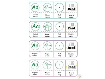 Independent Writing Checklist Bookmarks