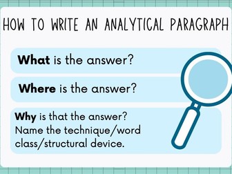 Analytical Paragraph Structure