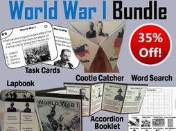 World War 1 Task Cards and Activities Bundle
