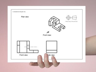 Nine Orthographic Projection Tasks - Engineering revision