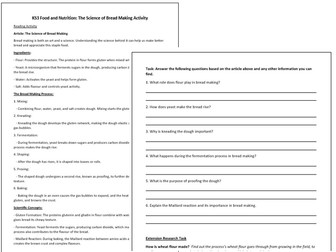 KS3 Cover Lesson - The science of breadmaking