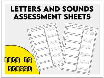 Letters and Sounds Assessment Sheets