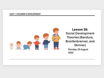 AAQ Early Childhood Development Unit 1 - Bandura, Bronfenbrenner & Skinner Social Dev Theories F3