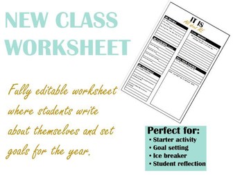 New Class Worksheet