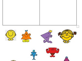 Mr Men sort EYFS Circles and Triangles