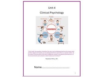 IAL Edexcel Psychology Unit 4: Clinical