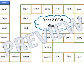 Year 2 Common Exception Word Game