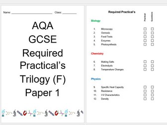 AQA Required Practicals