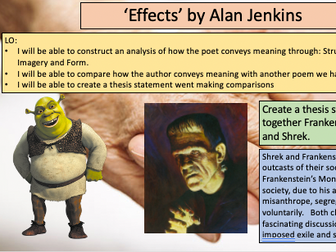 'Effects' by Alan Jenkins Analysis & Thesis creation - A Level English Lit Poems of the Decade