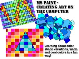 ms paint lesson creating shapes with color variations by