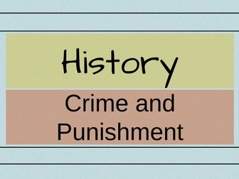 Crime and Punishment 6 Lessons Year 3 / 4