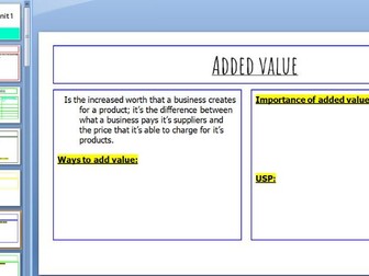 Unit 1 edexcel business revision template