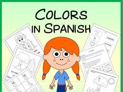 Spanish Colors Vocabulary Sheets, Worksheets, Memory & Bingo Games