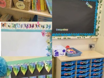 Watercolour themed classroom labels