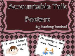 Accountable Talk Poster Set (w/ personal student reference sheets)