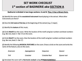 Badinerie Section A Revision Resource - Eduqas GCSE Music