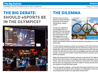 KS3 News Debate: Should eSports be in the Olympics?