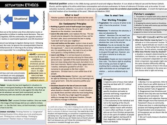 A-level Religious Studies, Ethics, Revision Maps, bundle