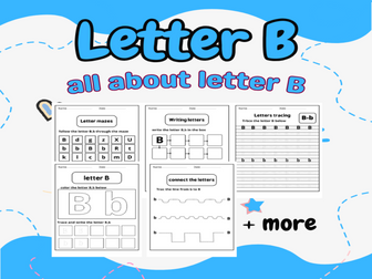 preschool letter B-Letter b tracing worksheets-all about letter B