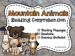 Mountain Animals Reading Comprehension